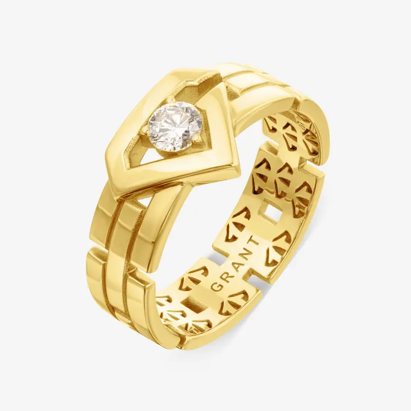 Кольцо золотое с бриллиантом