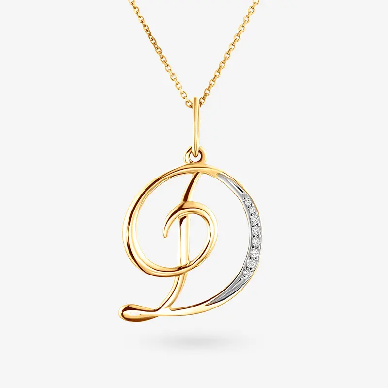 Подвеска золотая с фианитом