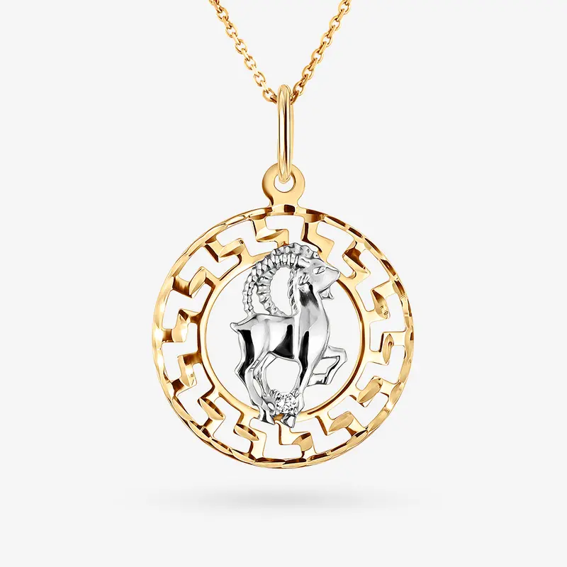 Подвеска золотая с фианитом