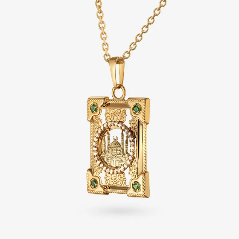 Подвеска золотая с фианитами