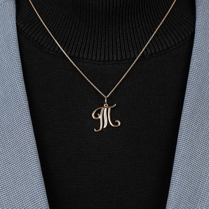 Подвеска золотая с фианитом