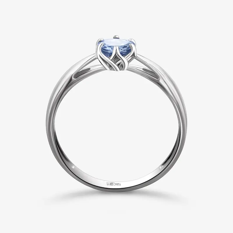 Кольцо золотое с танзанитом