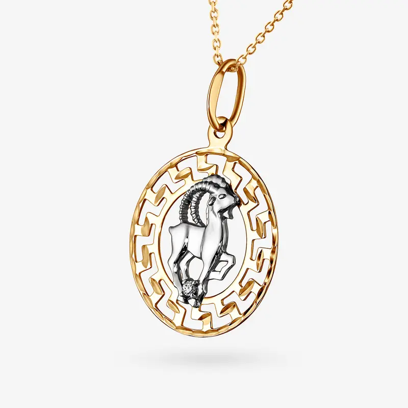 Подвеска золотая с фианитом