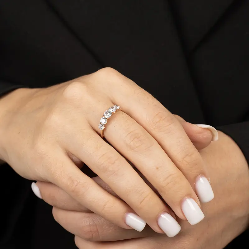 Кольцо золотое с фианитами