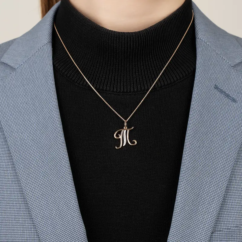 Подвеска золотая с фианитом