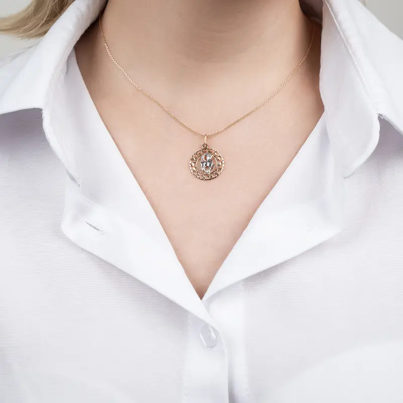 Подвеска золотая с фианитом